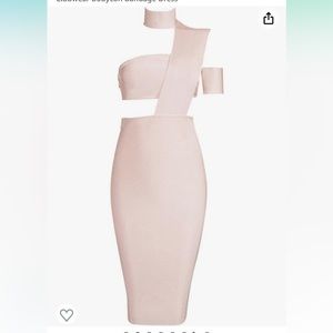 Nude bodycon bandage dress